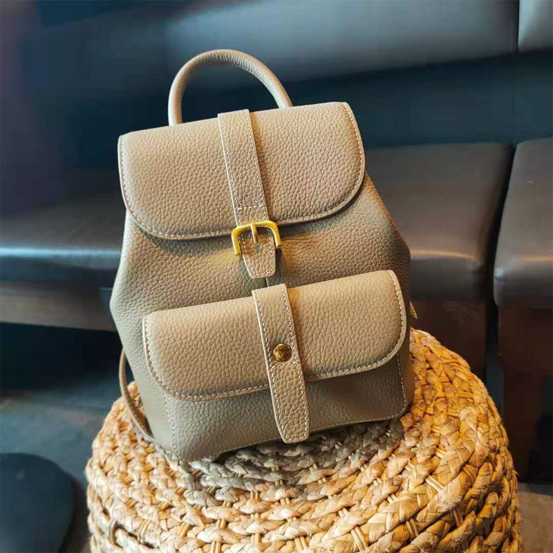 Luxury Bags For Women Brands - Genuine Cowhide Leather Women's Backpack Luxury