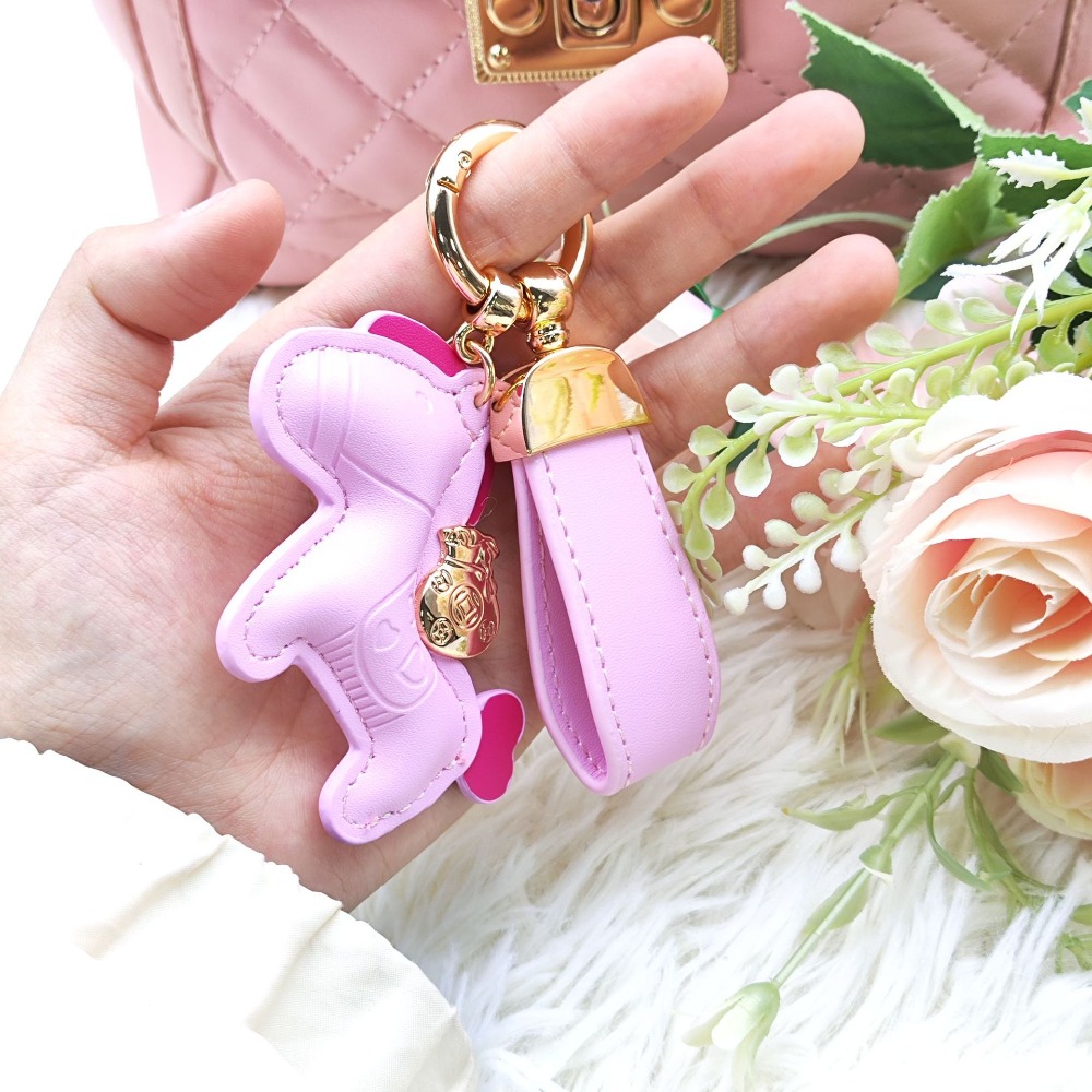 Luxury Bags Yellow - Hand Rope Keychain Luxury Leather Cartoon
