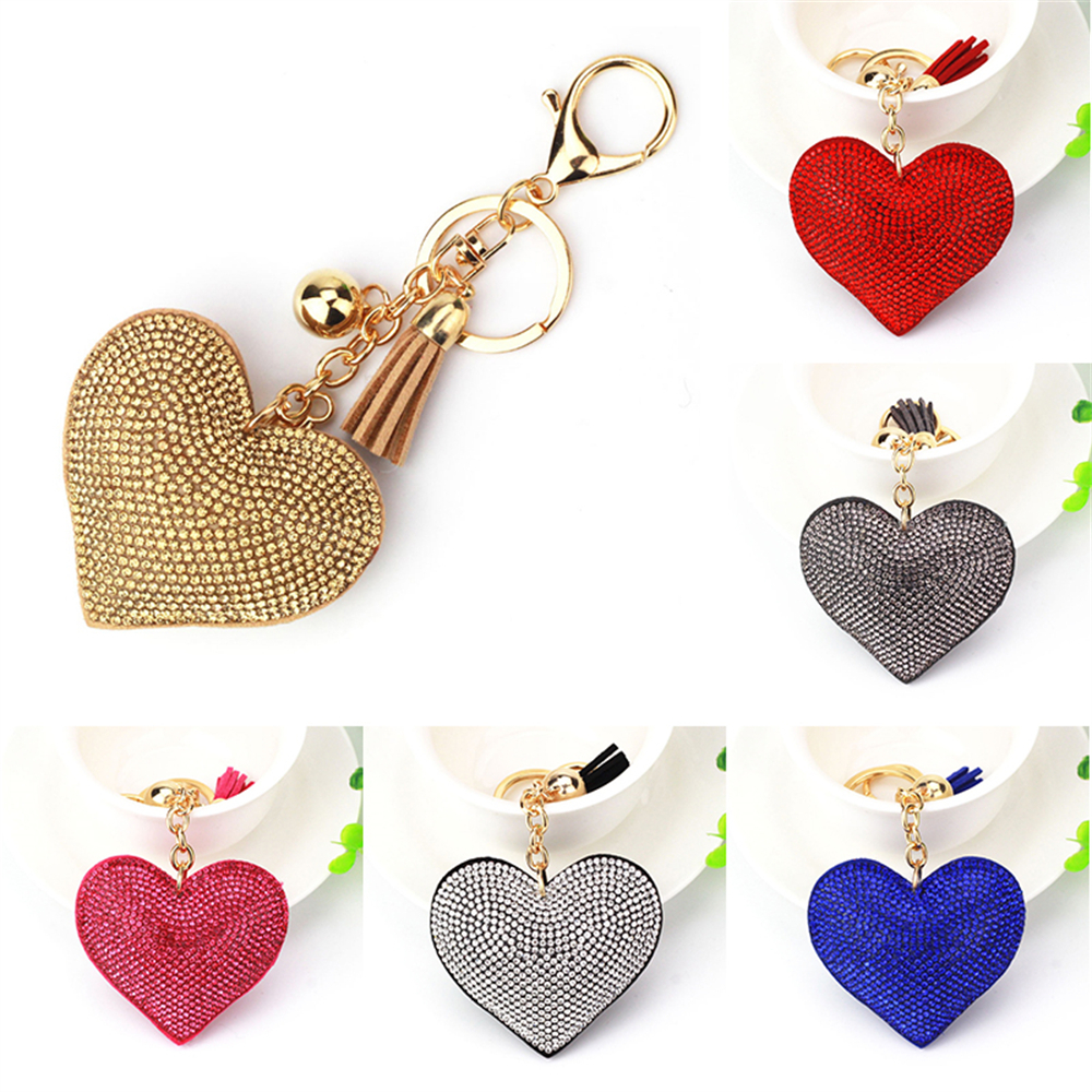 Luxury Bags Girls - Women Girls Heart Rhinestone Key Chains