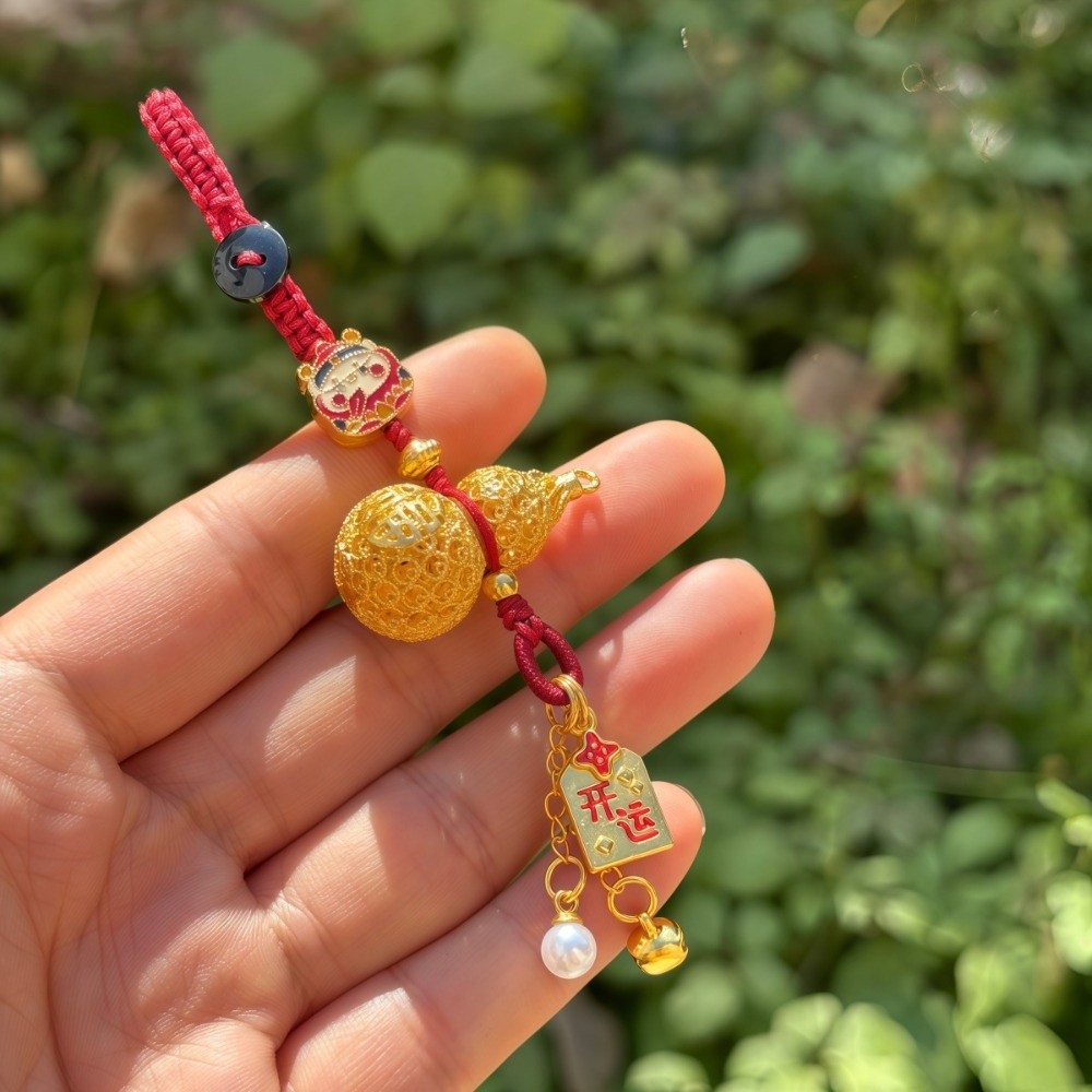 Luxury Bags Yellow - Luxury Hollow Gourd Pendant Exquisite High-end