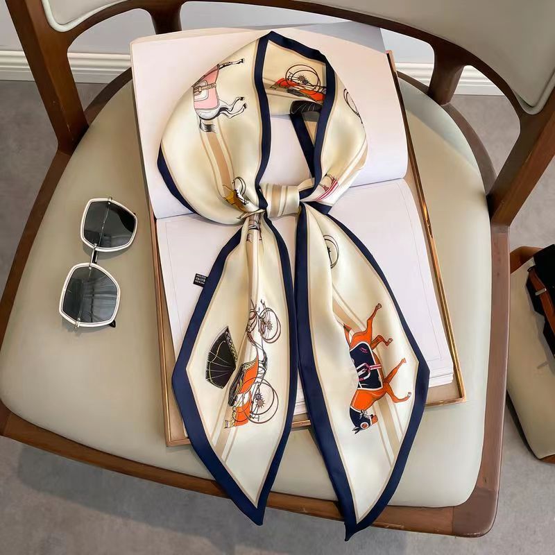 Luxury Bags Vendor - Luxury Design Silk Skinny Headwear Scarf