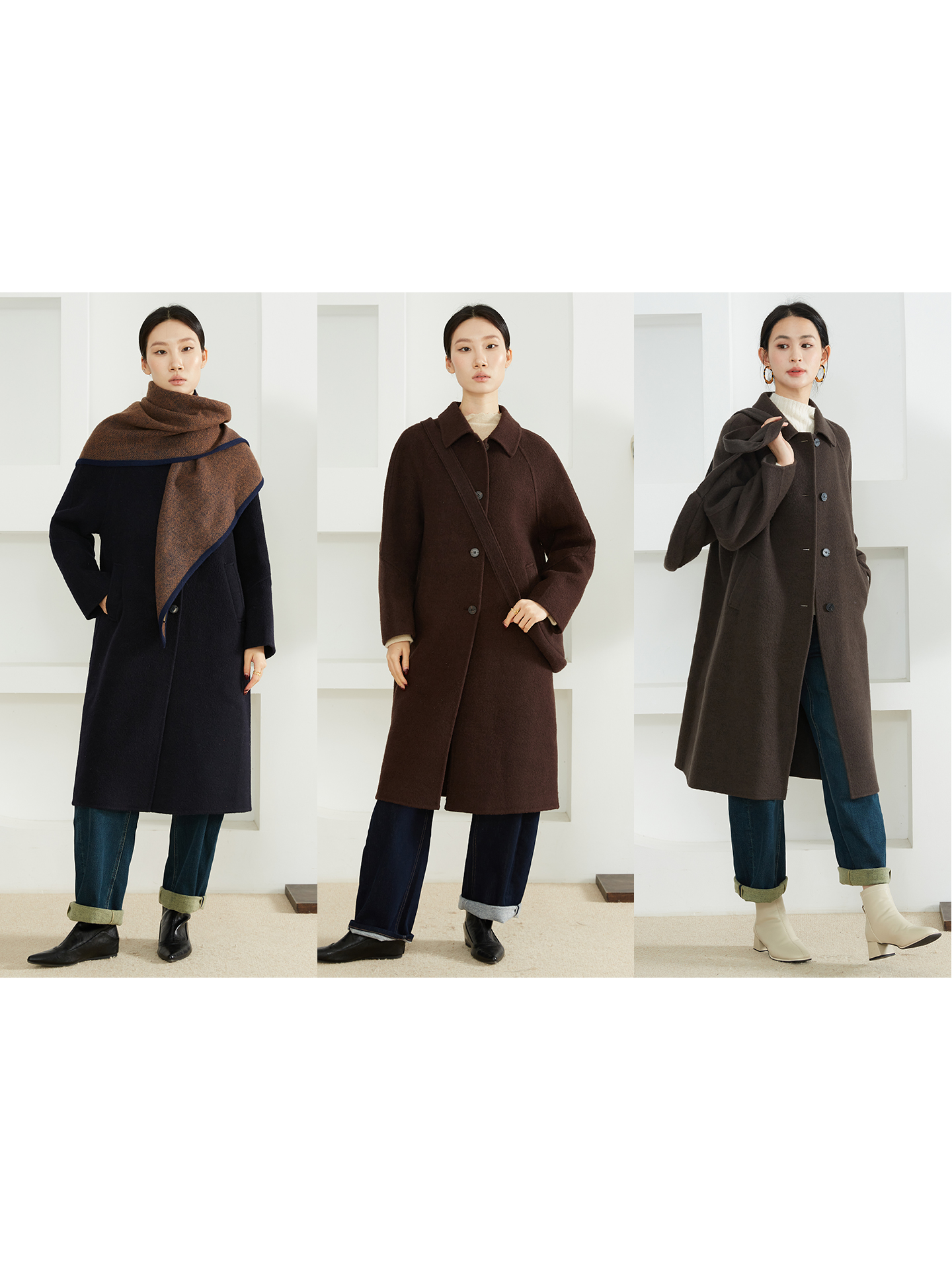 Luxury Bags For Young Women - SILVIYE Luxury Wool Alpaca Long Double-Faced