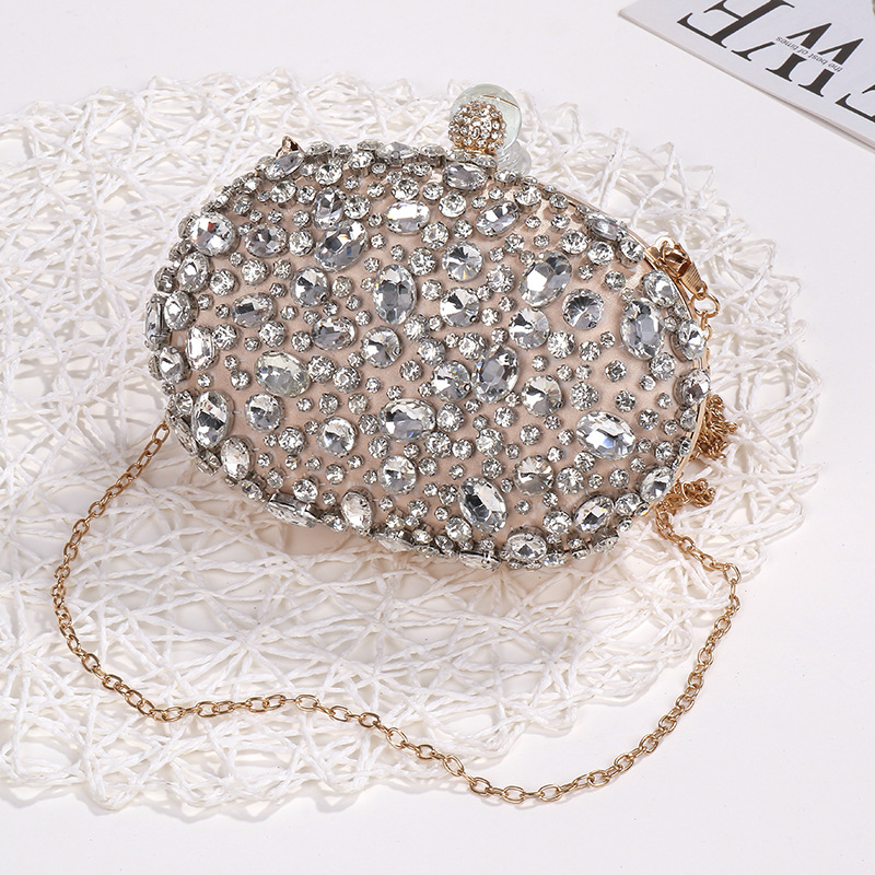 Luxury Bags Gold - Golden Birthday party Luxury Crystal Silver