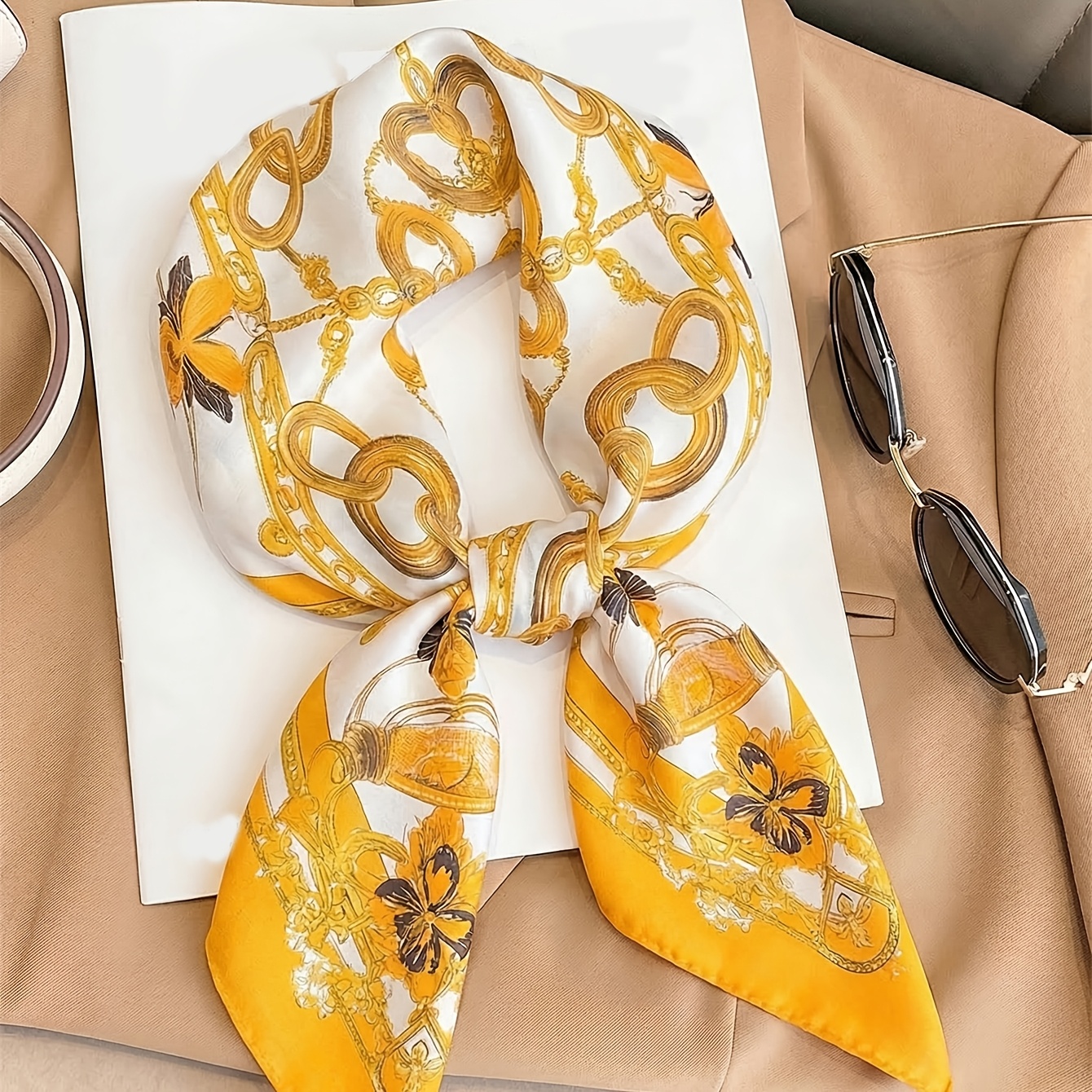 Ladies Yellow Gold Chain Squar - Luxury Bags Yellow 리뷰 및 가격