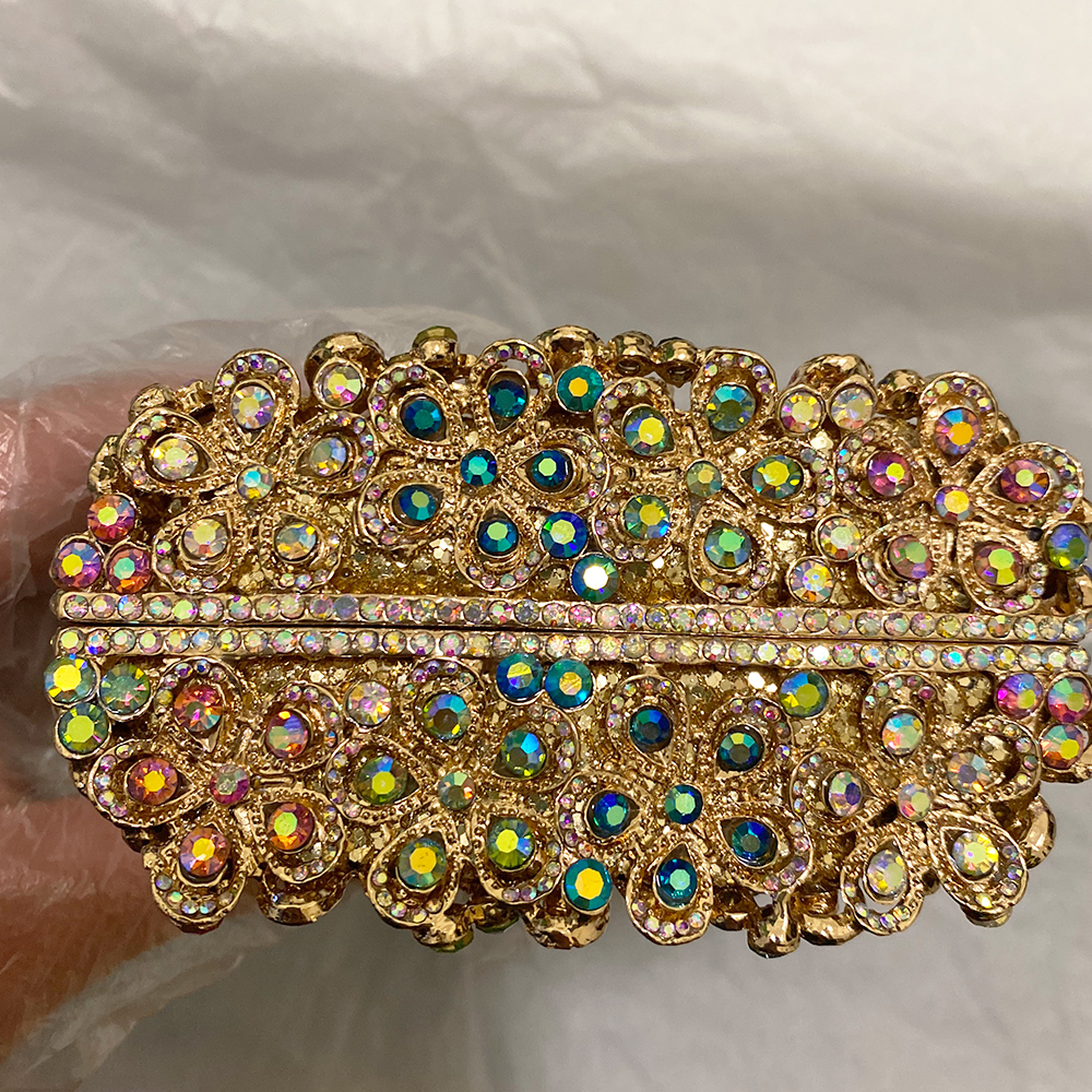 AB Rhinestone Evening Clutches - Luxury Bags Gold 리뷰 및 가격
