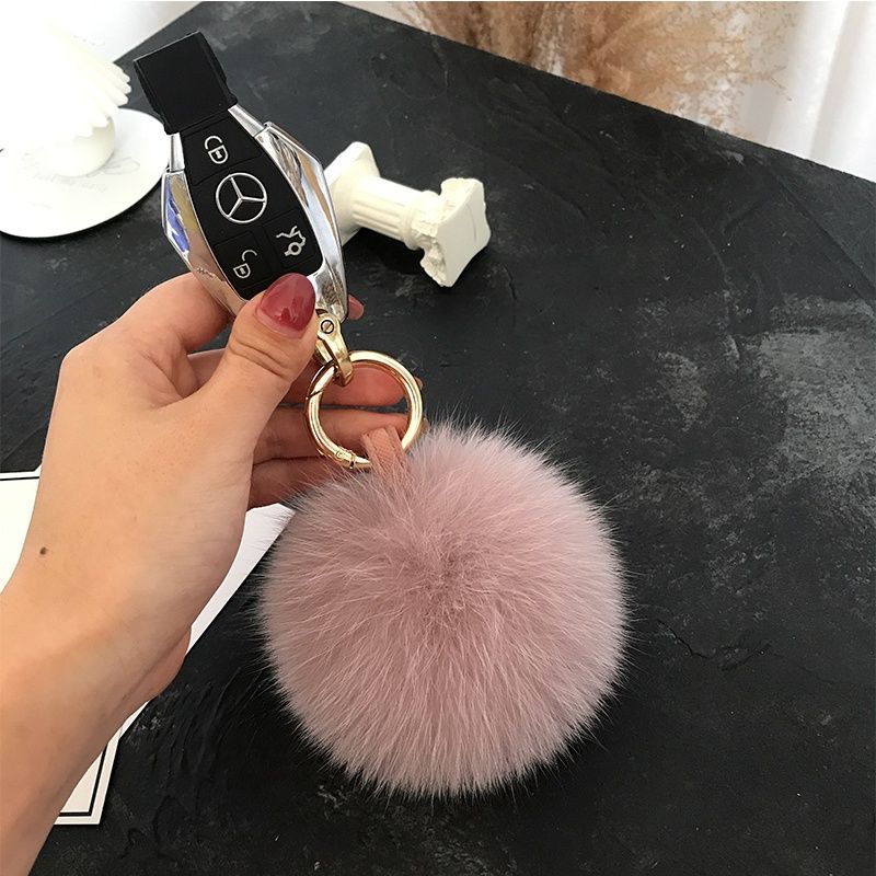 2024 Fluffy Real Fox Fur Ball  - Luxury Bags Yellow 리뷰 및 가격