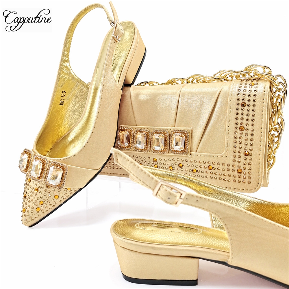 Peach Women Shoes And Bag Set  - Luxury Bags Medium Size 리뷰 및 가격