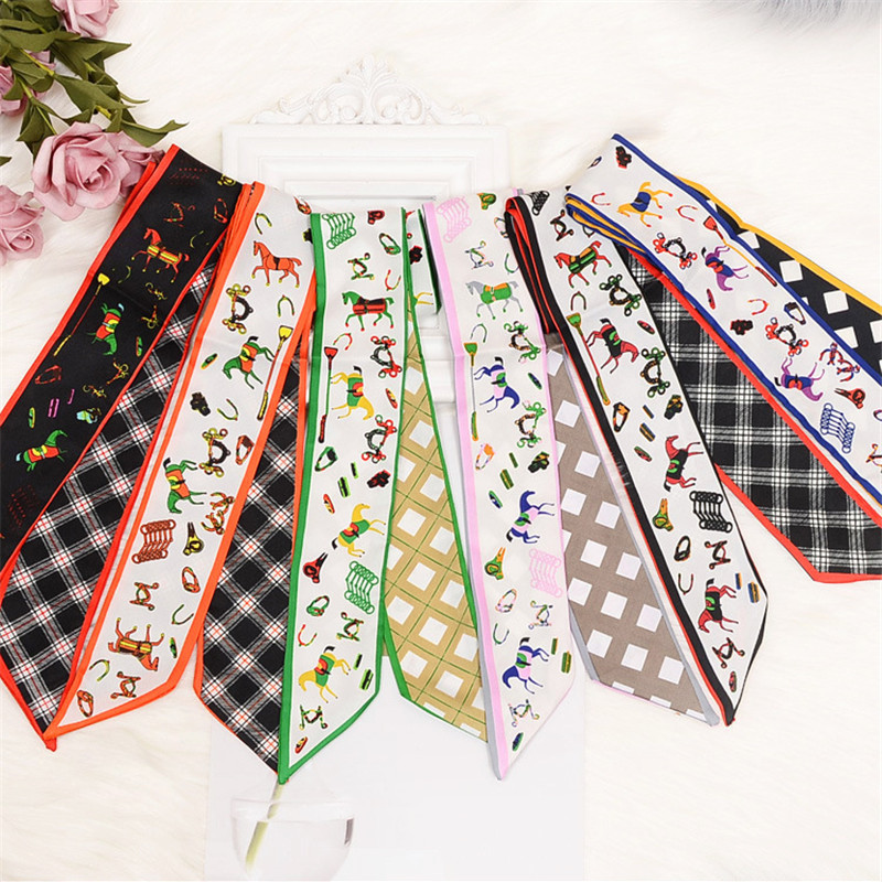 Horse Plaid Skinny Scarf Women - Luxury Bags For Women Brands 리뷰 및 가격