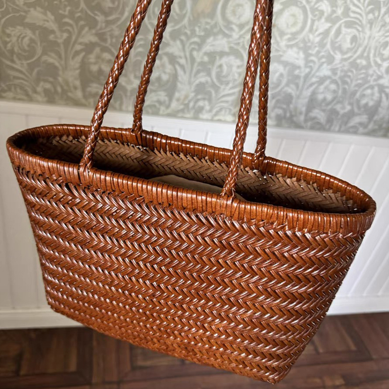 Genuine Leather Handwoven Tote - Luxury Bags Vintage 리뷰 및 가격