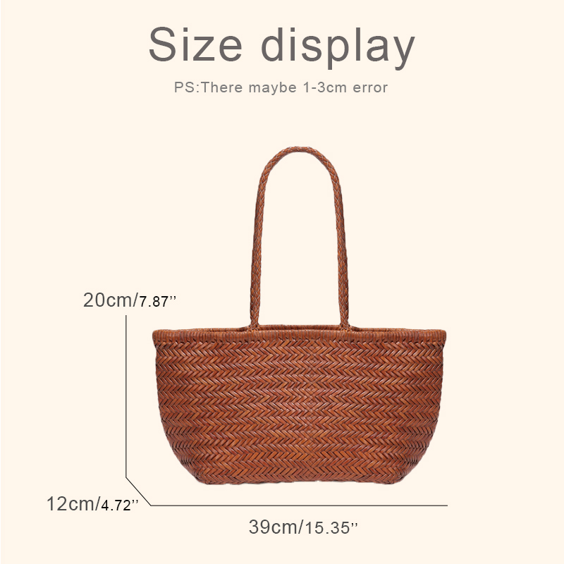 Genuine Leather Handwoven Tote - Luxury Bags Vintage 리뷰 및 가격