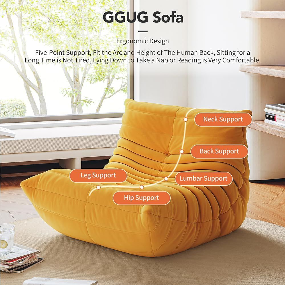 Luxury Bean Bag Chair with Yel - Luxury Bags Yellow 리뷰 및 가격