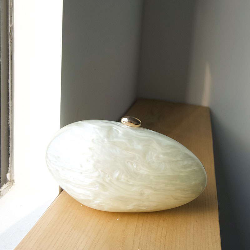 Oval Marble Beige Shell Acryli - Luxury Bags Girls 리뷰 및 가격