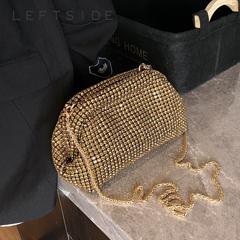 LEFTSIDE Small Crossbody Bag f - Luxury Bags Gold 리뷰 및 가격