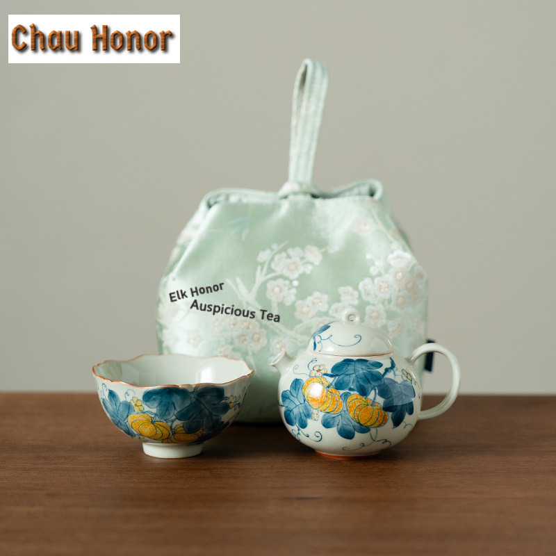 Hand-painted Pumpkin Travel Te - Luxury Bags Hand Painted 리뷰 및 가격