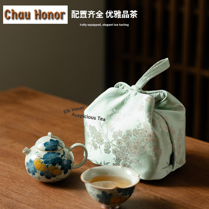 Hand-painted Pumpkin Travel Te - Luxury Bags Hand Painted 리뷰 및 가격