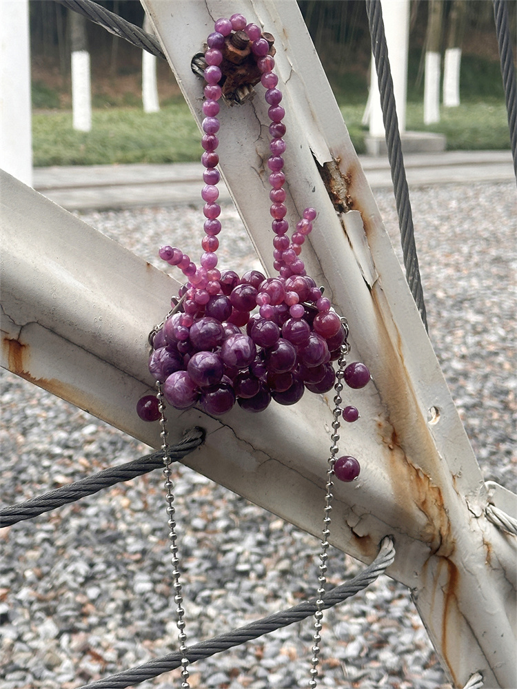 Girls Mini Purple Beaded  Clut - Luxury Bags Girls 리뷰 및 가격