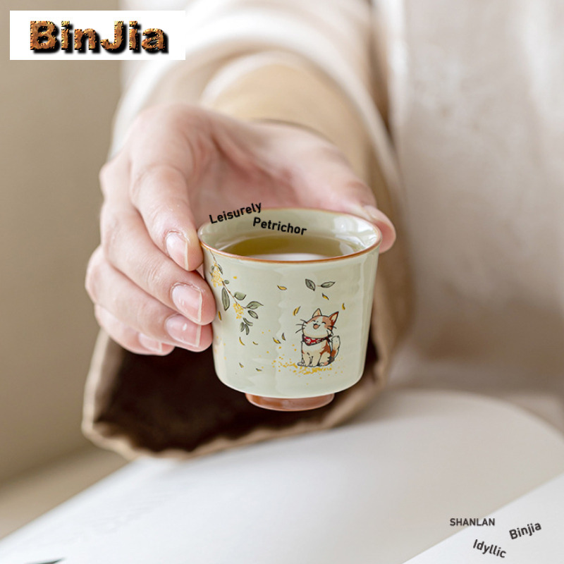 Hand Painted Osmanthus Kitten  - Luxury Bags Hand Painted 리뷰 및 가격