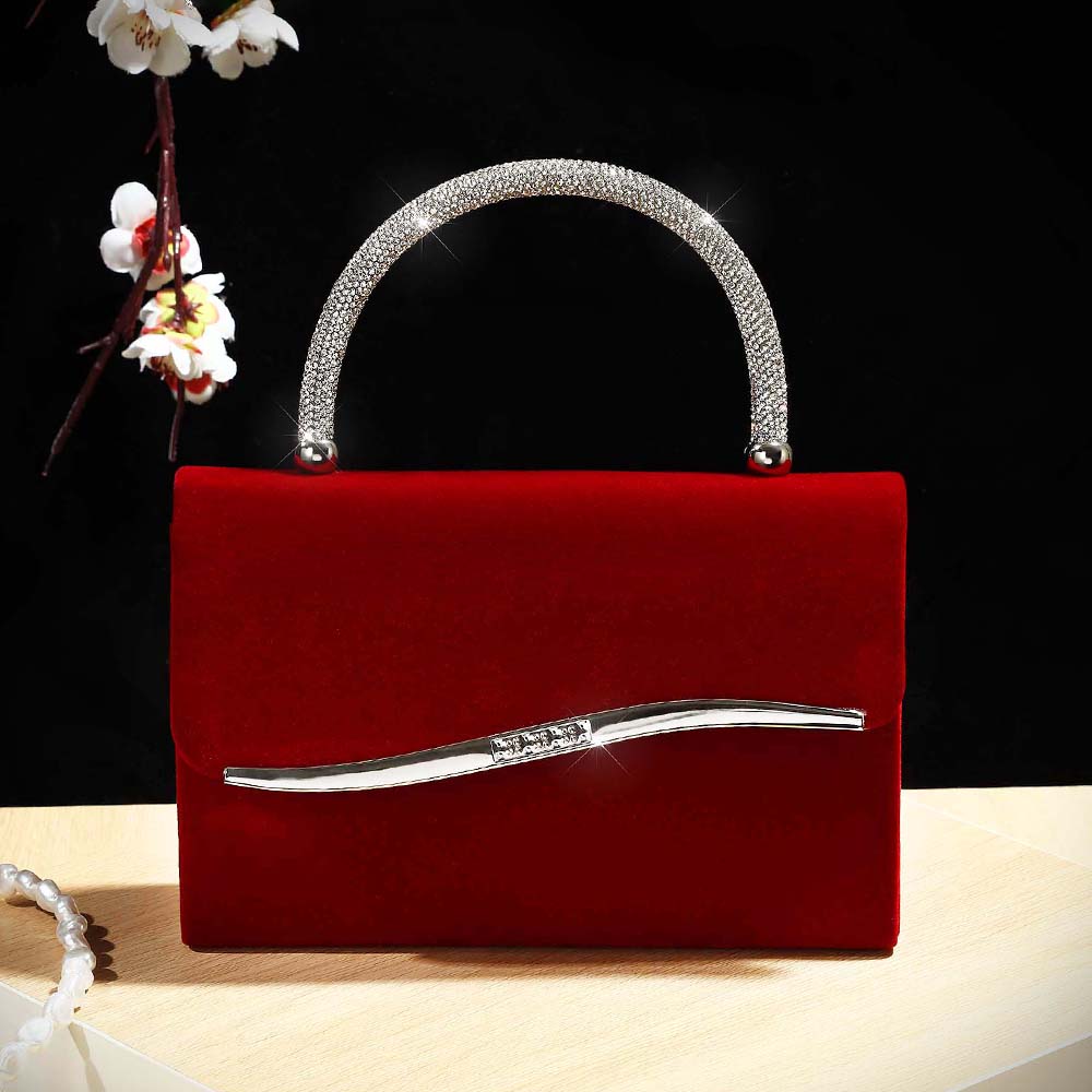 New wine red velvet diamond-en - Luxury Bags Outlet 리뷰 및 가격