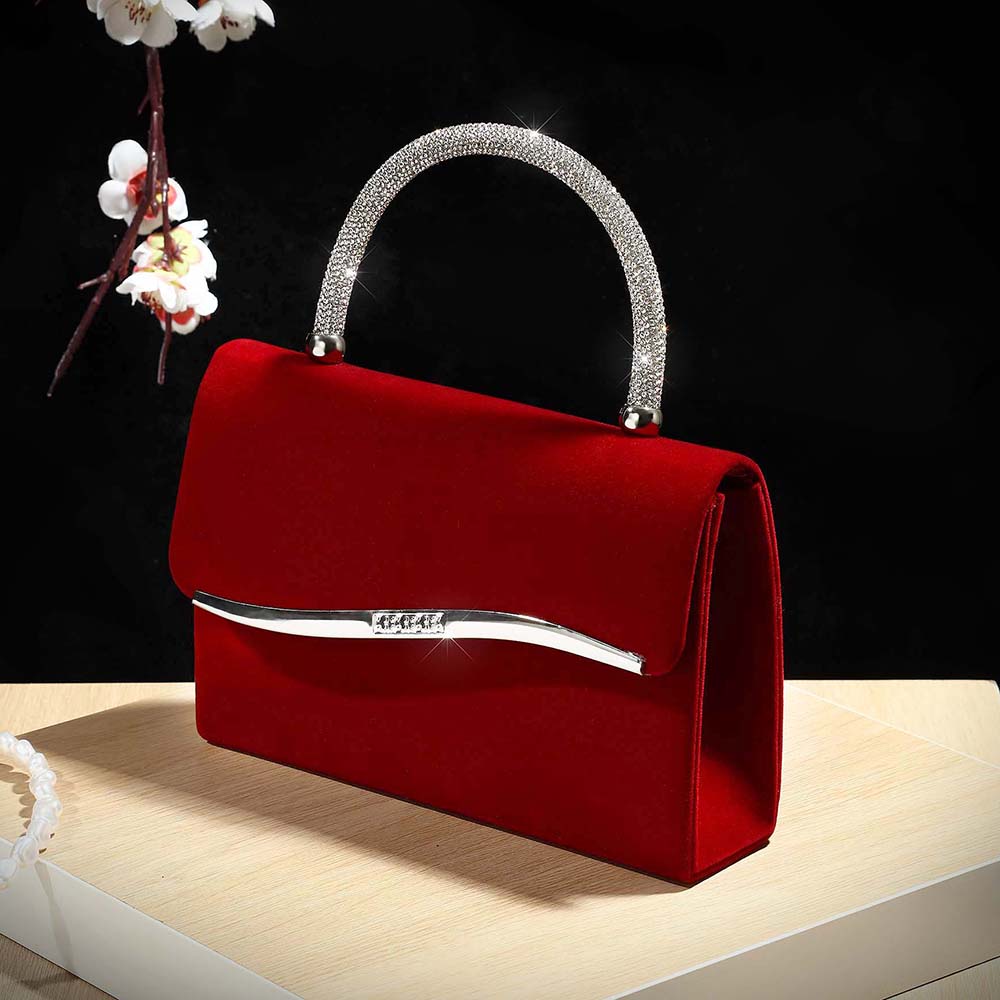 New wine red velvet diamond-en - Luxury Bags Outlet 리뷰 및 가격