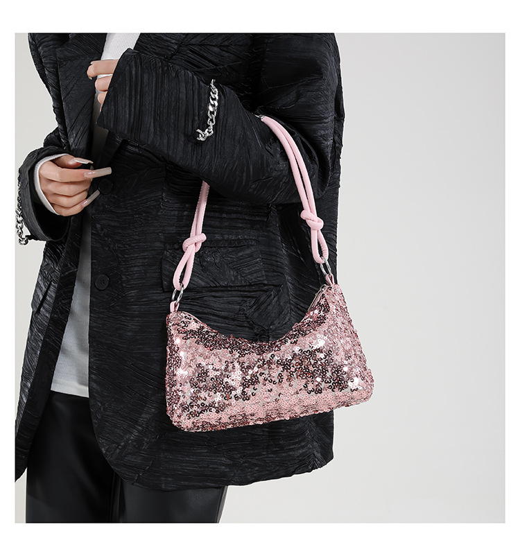 Solid Color Sequins Crossbody  - Luxury Bags Girls 리뷰 및 가격