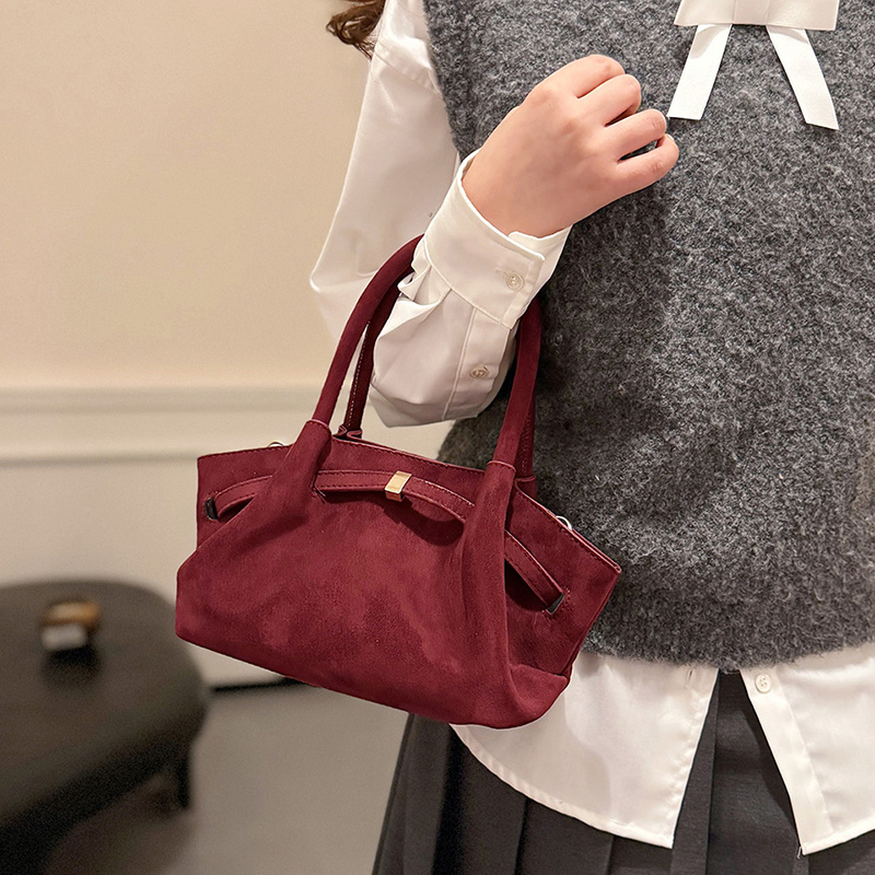 MOODS Burgundy Round Top-handl - Luxury Bags Medium Size 리뷰 및 가격