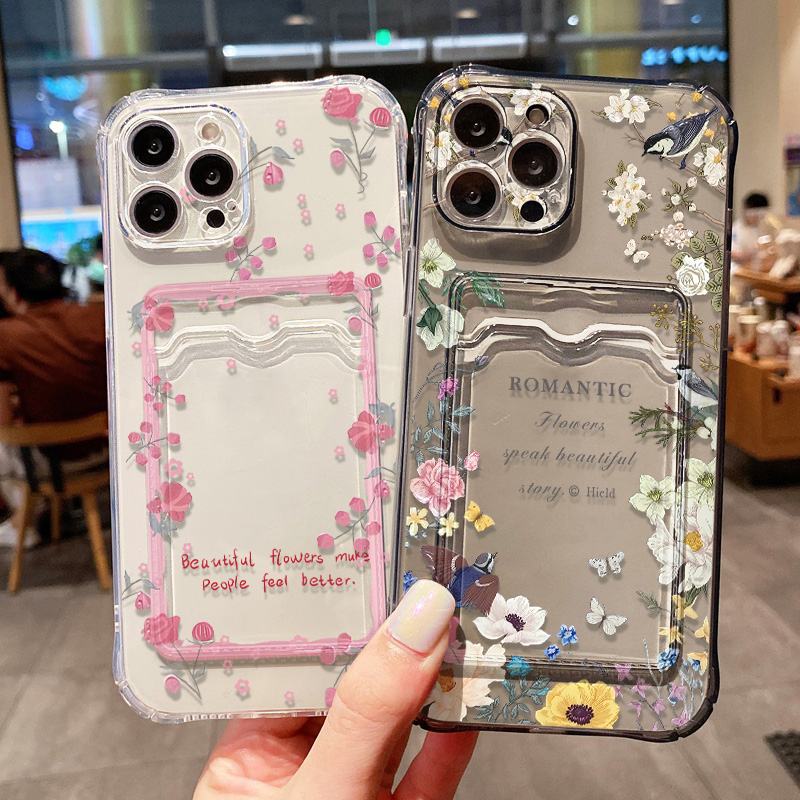 Retro Flower Clear Phone Case  - Luxury Bags In Store 리뷰 및 가격