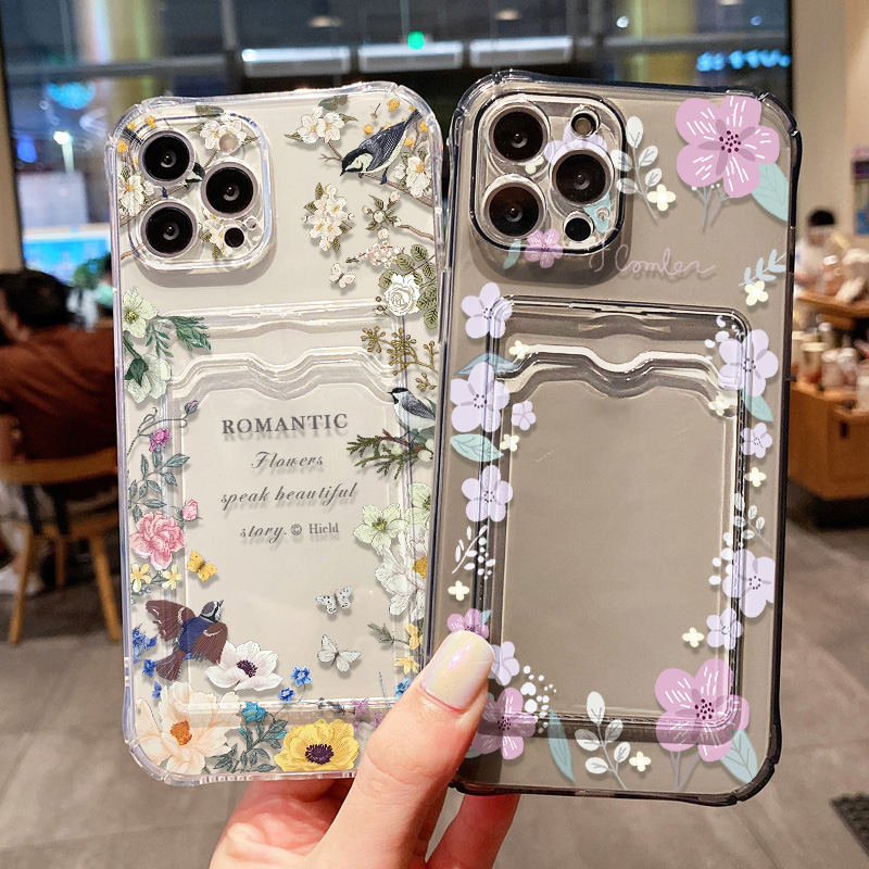 Retro Flower Clear Phone Case  - Luxury Bags In Store 리뷰 및 가격