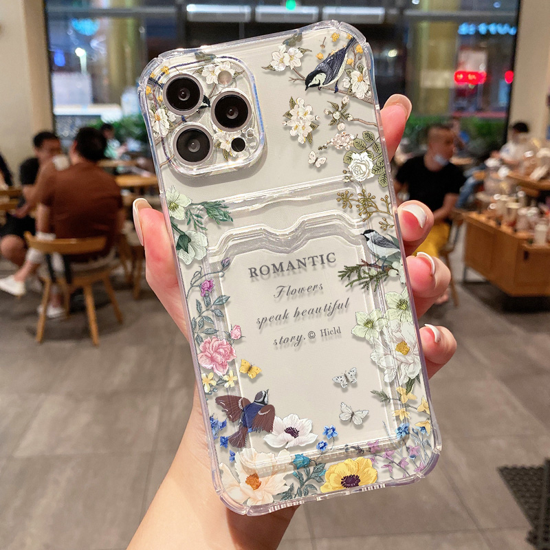 Retro Flower Clear Phone Case  - Luxury Bags In Store 리뷰 및 가격