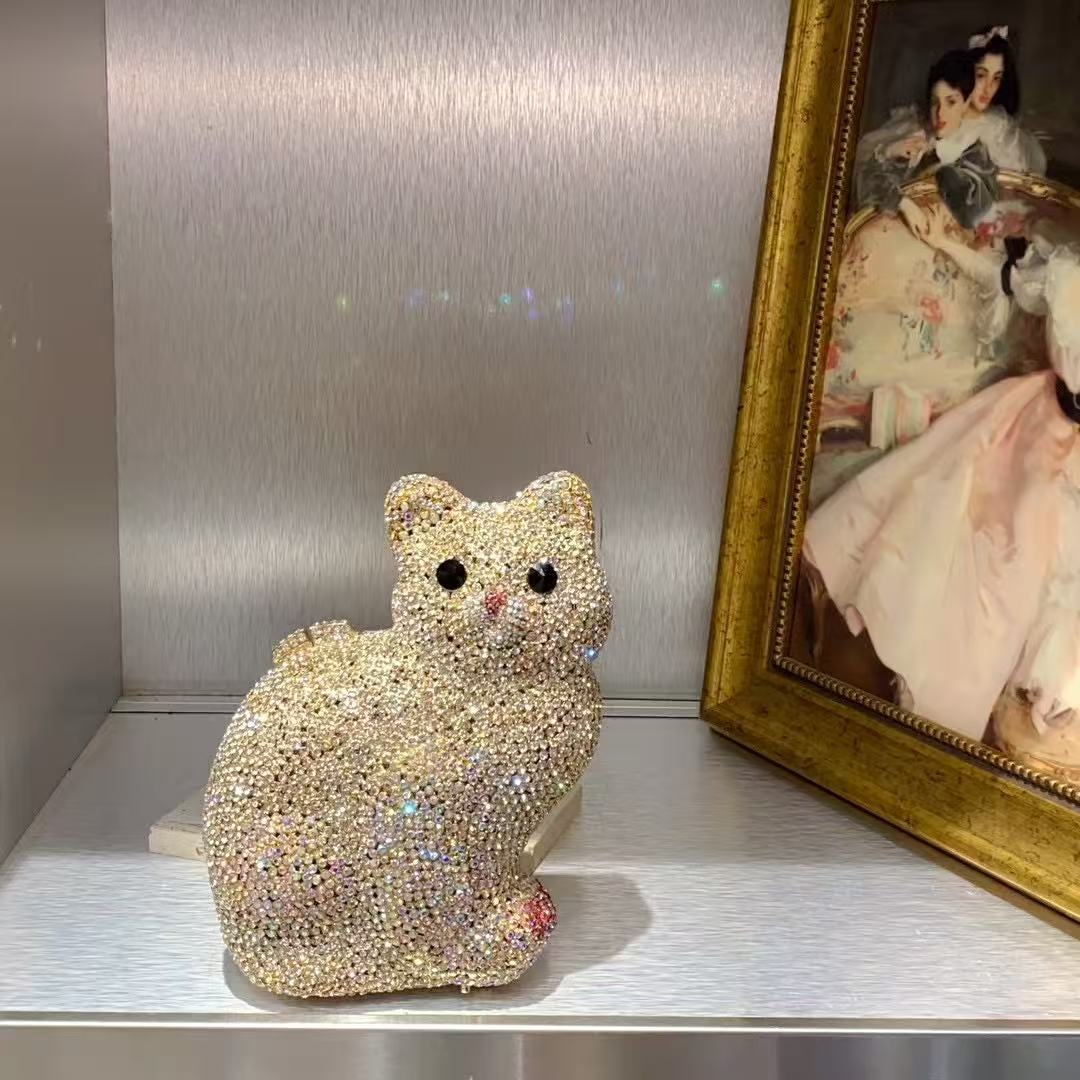 Gold Cute Cat Shape Women Hand - Luxury Bags Gold 리뷰 및 가격