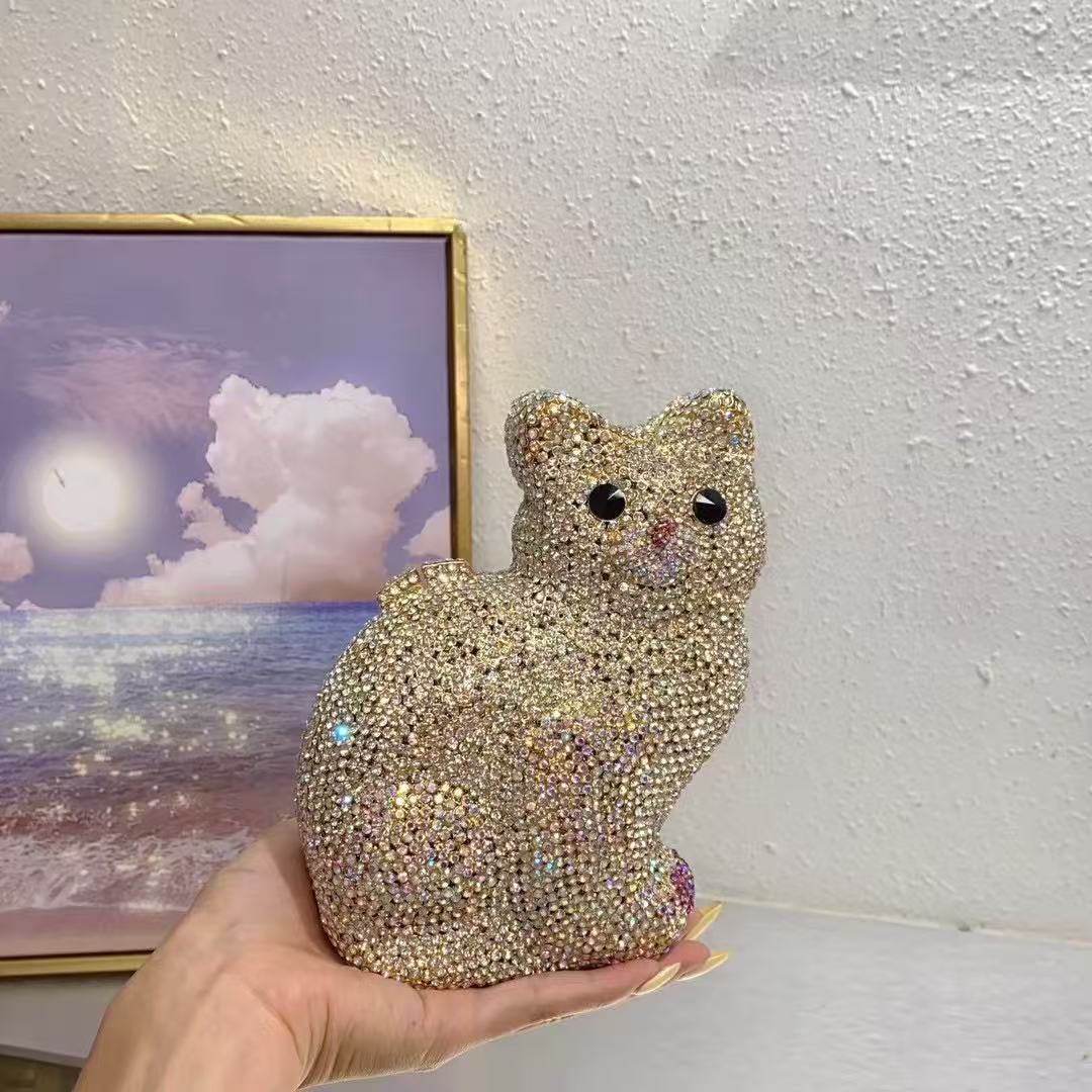 Gold Cute Cat Shape Women Hand - Luxury Bags Gold 리뷰 및 가격