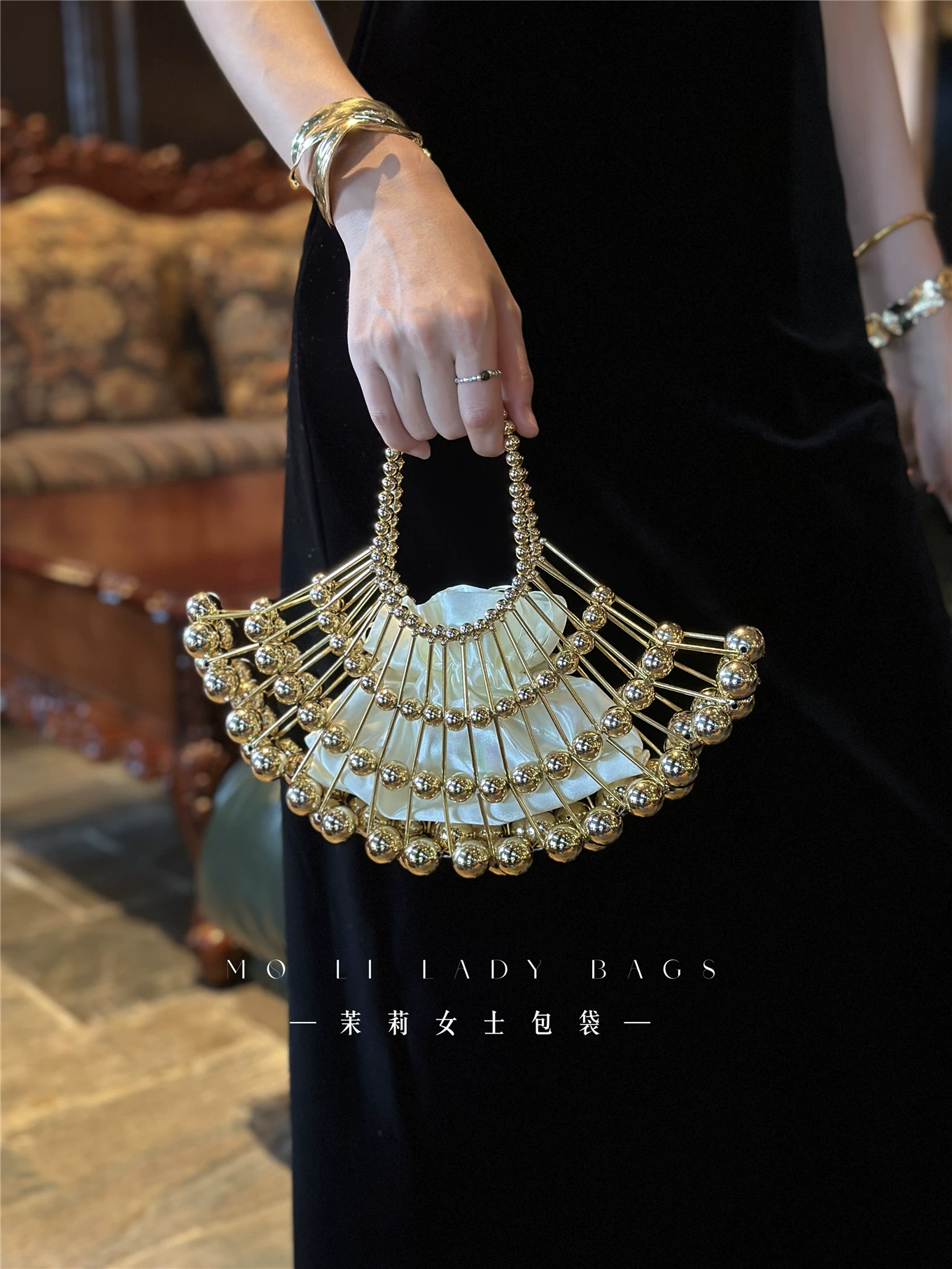 Gold Beads Beading Woven Handm - Luxury Bags Gold 리뷰 및 가격