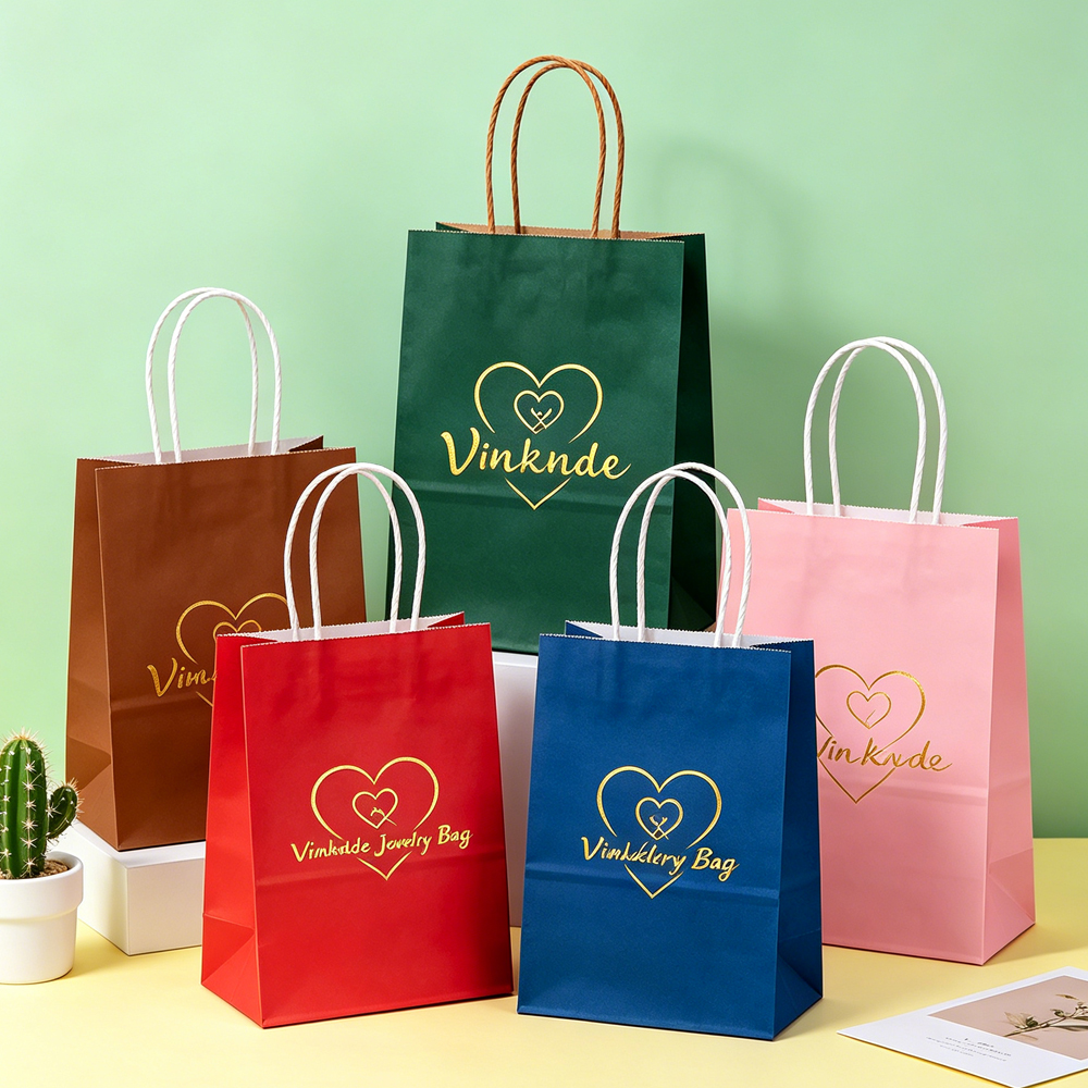 100Pcs Custom Paper Gift Bag w - Luxury Bags In Store 리뷰 및 가격