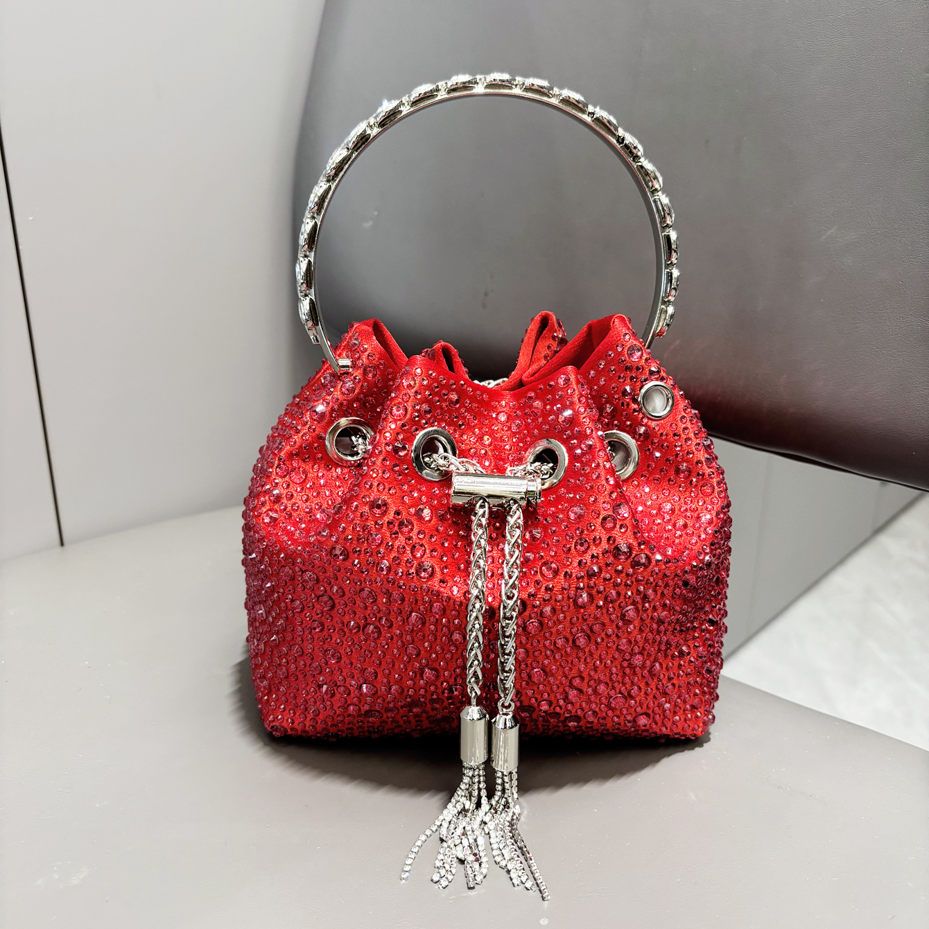 Handle Rhinestones Evening clu - Luxury Bags Medium Size 리뷰 및 가격